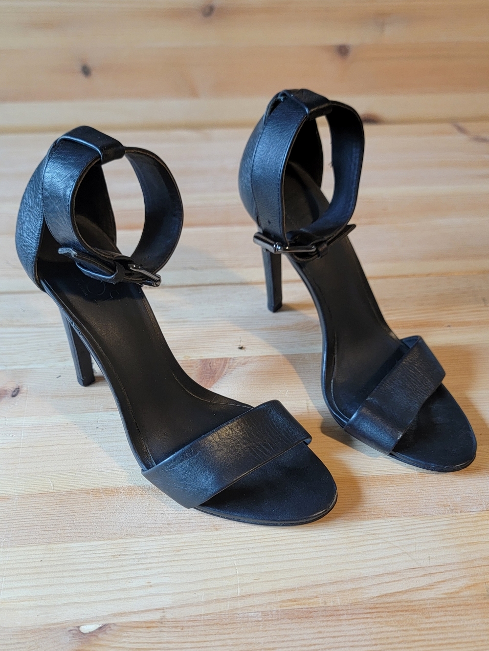 Tibi NY - Classic Black Ankle-Strap High Heel Sandals Size 6